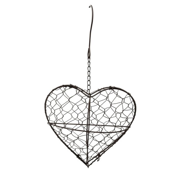 Heart Shaped Metal Wire Hanging Frame Succulent Wreath Planter Decor - Picture 8 of 11